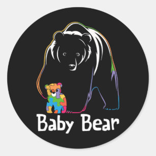 Baby Bear Autistic Awareness Autism Awareness Supe Runder Aufkleber