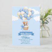 Baby Bear Baby Shower Einladung (Stehend Vorderseite)