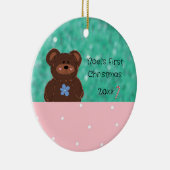 Baby Bear Baby's First Christmas Keramik Ornament (Rechts)