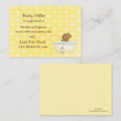 Baby Bear Bath Time Baby Showregisterkarten Begleitkarte (Vorne/Hinten)