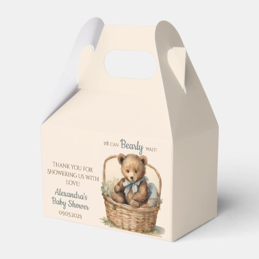 Baby Bear Bear Bearly Wait Boys Baby Dusche Geschenkschachtel (Vorderseite)