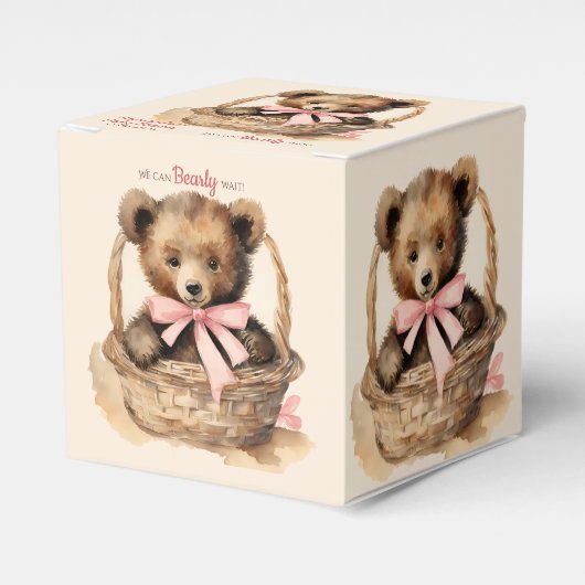 Baby Bear Bear Bearly Wait Girls Baby Dusche Geschenkschachtel (Vorderseite)