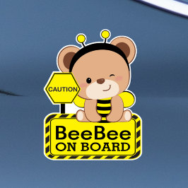 Baby Bear Bear Costume Baby an Bord Auto Aufkleber