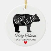 Baby Bear Birth Ankündigung Ornament (Vorne)