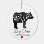 Baby Bear Birth Ankündigung Ornament (Links)
