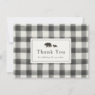 Baby Bear Black and White Kariert Danke