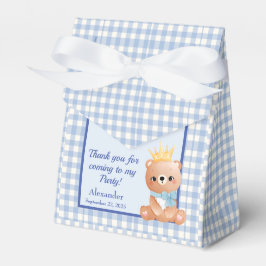 Baby Bear Blue Schachbrett Geburtstagsparty Geschenkschachtel