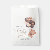 Baby Bear, Brauner Balloons, erster Geburtstag Geschenktütchen (Vorderseite)