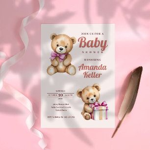 Baby Bear Calm Niedlich Babydusche Einladung