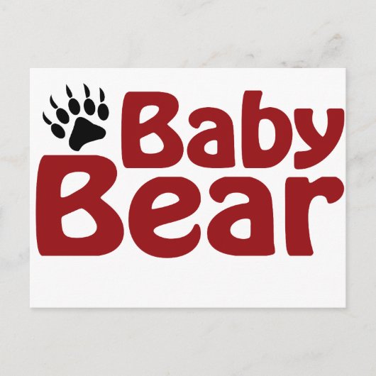 Baby Bear Claw Postkarte (Vorderseite)