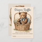Baby Bear Cub Boy Babydusche Windelwanne Begleitkarte (Vorne/Hinten)