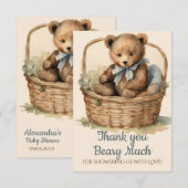 Baby Bear Cub Boys Babydusche Danke (Vorne/Hinten)