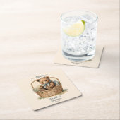 Baby Bear Cub Boys Babydusche Rechteckiger Pappuntersetzer (Vor Ort)