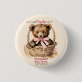 Baby Bear Cub Girls Babydusche Button (Vorderseite)