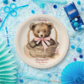 Baby Bear Cub Girls Babydusche Pappteller (Party)