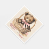 Baby Bear Cub Girls Babydusche Serviette (Ecke)