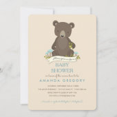Baby Bear Cub Mama Bear Babydusche Einladung (Vorderseite)