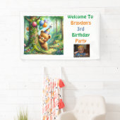Baby Bear Cub Woodland Geburtstagsparty Banner (Insitu)