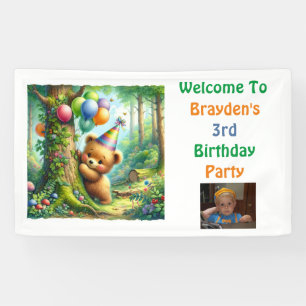 Baby Bear Cub Woodland Geburtstagsparty Banner