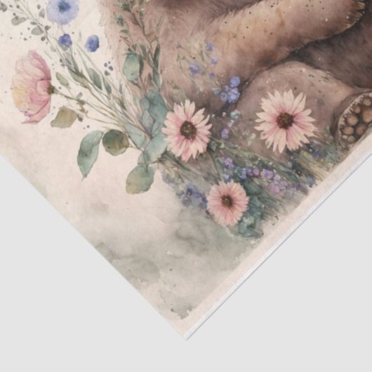 Baby Bear Cubs Tissue Paper Seidenpapier (Ausschnitt)