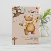 Baby Bear Einladung (Stehend Vorderseite)