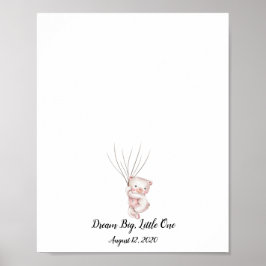 Baby Bear Fingerprint Gäestbook Poster