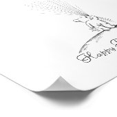 Baby Bear Fingerprint Gäestbook Poster (Ecke)