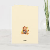 Baby Bear First Erntedank Gruß Karte (Rückseite)