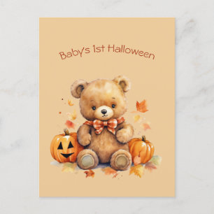 Baby Bear First Halloween Gruß Feiertagspostkarte