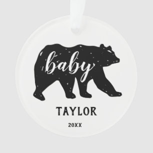 Baby Bear Forest Animal Holiday Ornaments Ornament