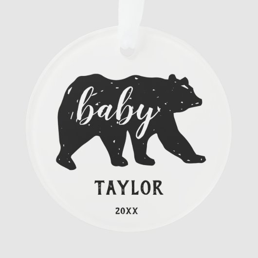 Baby Bear Forest Animal Holiday Ornaments Ornament (Vorderseite)