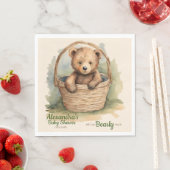 Baby Bear Gender Neutral Bearly Wait Baby Dusche Serviette (Beispiel)