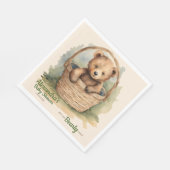 Baby Bear Gender Neutral Bearly Wait Baby Dusche Serviette (Ecke)