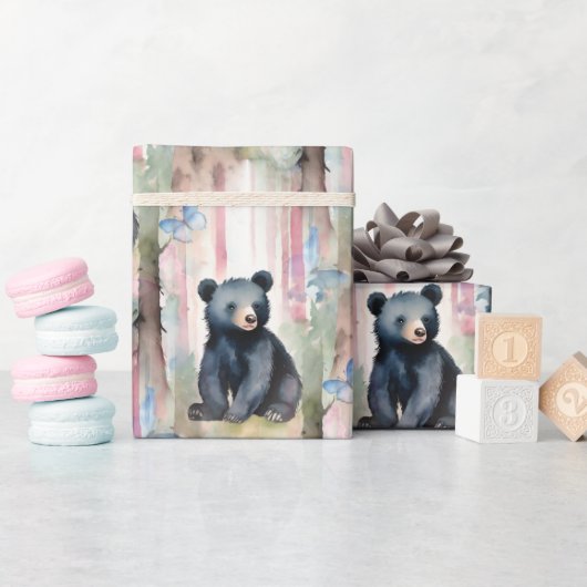 Baby Bear Girl Geschenkpapier (Babyparty)
