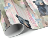 Baby Bear Girl Geschenkpapier (Rolleneckpunkt)