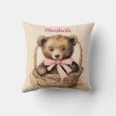 Baby Bear Girl Personalisiert Kissen (Rückseite)