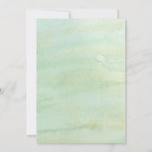 Baby Bear Greenery Gold Floral Baby Dusche Einladung (Rückseite)