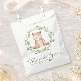 Baby Bear Greenery Wreath Baby Shower Vielen Dank Geschenktütchen