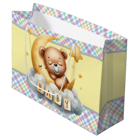 Baby Bear Große Geschenktüte (Vorderseite Schrägansicht)