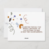 Baby Bear Halbjahr Geburtstagskarte Boy Feiertagskarte (Rückseite)