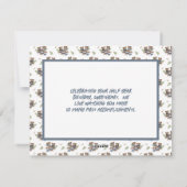 Baby Bear Halbjahr Geburtstagskarte Girl Feiertagskarte (Rückseite)