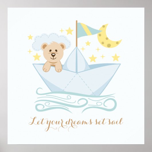 Baby Bear Kinderzimmer Wall Art Poster (Vorne)