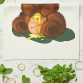 Baby Bear Kitchen Handtuch Ihre Farben - Text (Gefaltet)