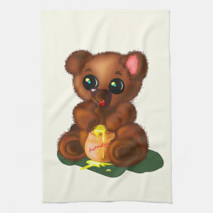 Baby Bear Kitchen Handtuch Ihre Farben - Text