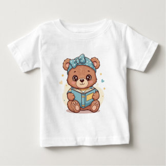 Baby Bear Lesen eines Buches Baby T-shirt