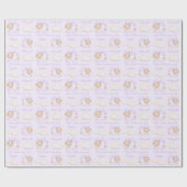 Baby Bear Lila Lavender Neugeborene Kindermädchen Geschenkpapier (Flach)