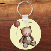 Baby Bear mit Balloon Key Chain Schlüsselanhänger (Vorderseite)