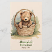 Baby Bear Neutral Baby Predictions Karte (Rückseite)