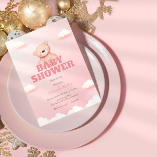 Baby Bear Niedlich Cloud Baby Dusche Einladung