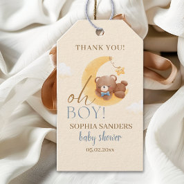 Baby Bear on the Way! Boy Baby Shower Geschenkanhänger